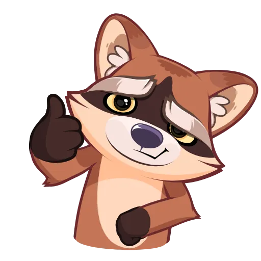 Стикерпак Proha Raccoon для Telegram
