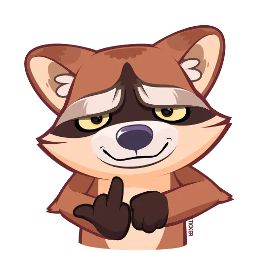 🖕 Стикер «Proha Raccoon» для Telegram