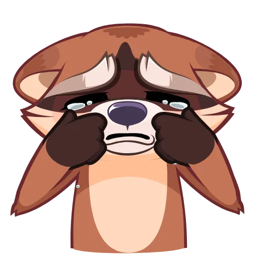 😭 Стикер «Proha Raccoon» для Telegram
