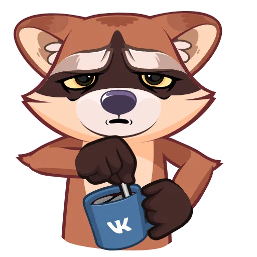 ☕️ Стикер «Proha Raccoon» для Telegram
