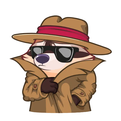 🕵️‍♂️ Стикер «Proha Raccoon» для Telegram