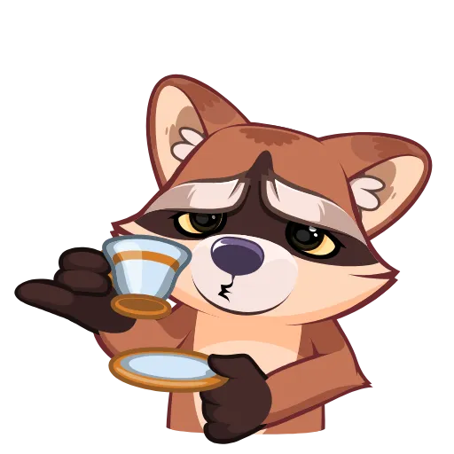 ☕️ Стикер «Proha Raccoon» для Telegram