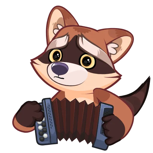 🎹 Стикер «Proha Raccoon» для Telegram