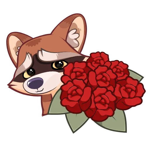 🌹 Стикер «Proha Raccoon» для Telegram