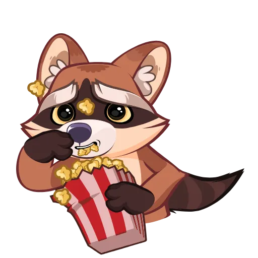🍿 Стикер «Proha Raccoon» для Telegram