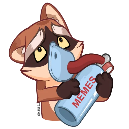 🤤 Стикер «Proha Raccoon» для Telegram
