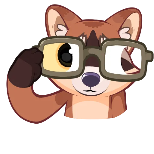 🤓 Эмодзи «Проха енот» для Telegram