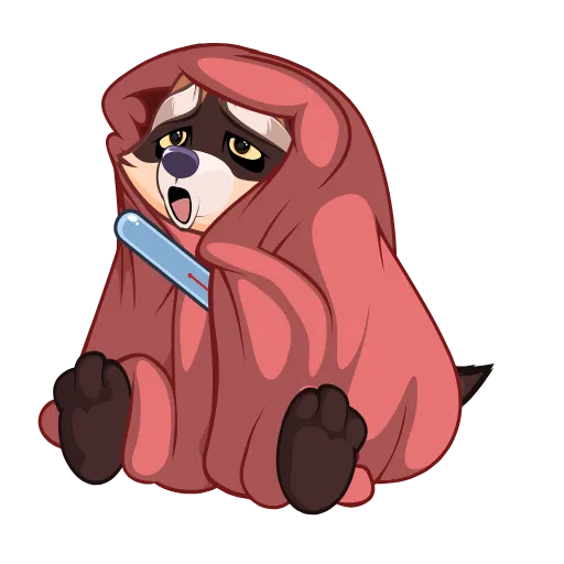 😟 Эмодзи «Проха енот» для Telegram