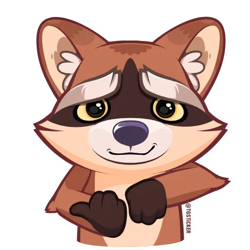 🖕 Эмодзи «Проха енот» для Telegram