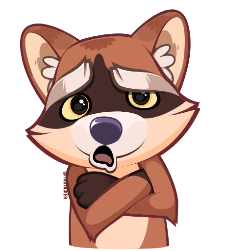😝 Эмодзи «Проха енот» для Telegram