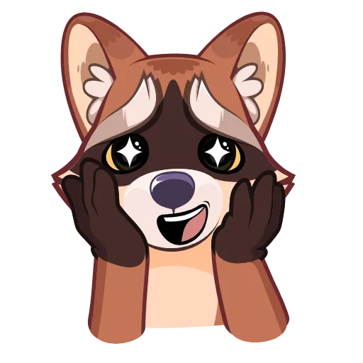 ☺ Эмодзи «Проха енот» для Telegram