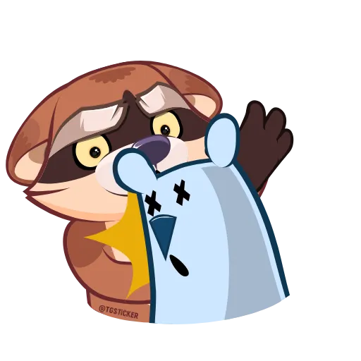 👋 Эмодзи «Проха енот» для Telegram