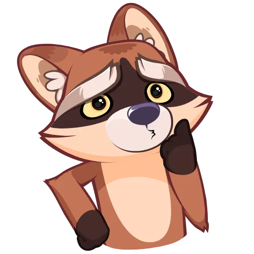 🤔 Эмодзи «Проха енот» для Telegram