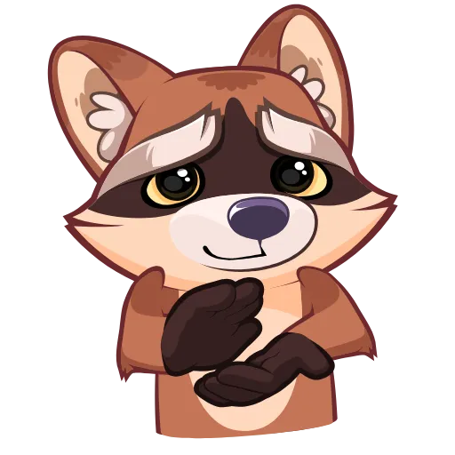 👍 Эмодзи «Проха енот» для Telegram