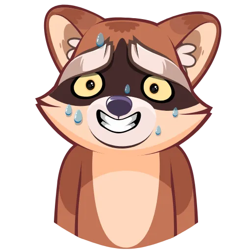 😬 Эмодзи «Проха енот» для Telegram