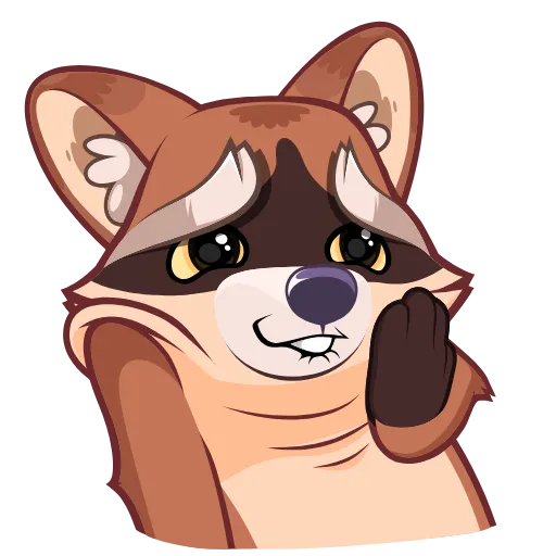 😺 Эмодзи «Проха енот» для Telegram