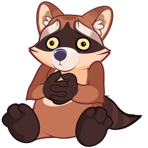😶 Эмодзи «Проха енот» для Telegram