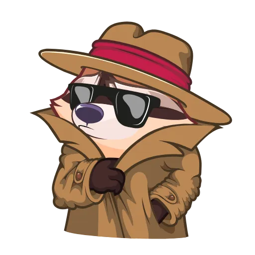 👀 Эмодзи «Проха енот» для Telegram