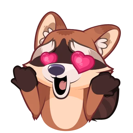 😍 Эмодзи «Проха енот» для Telegram