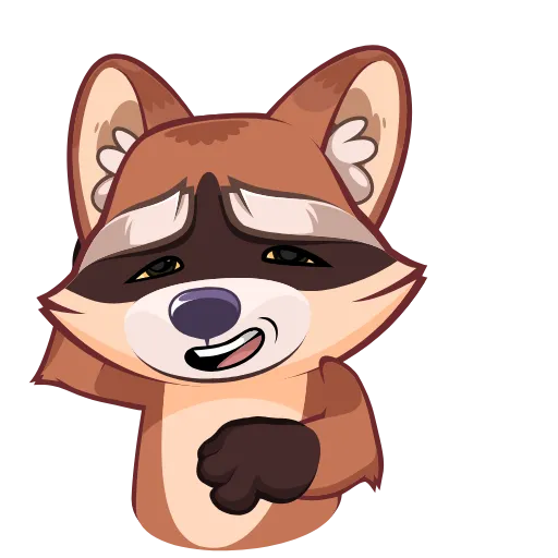 😬 Эмодзи «Проха енот» для Telegram