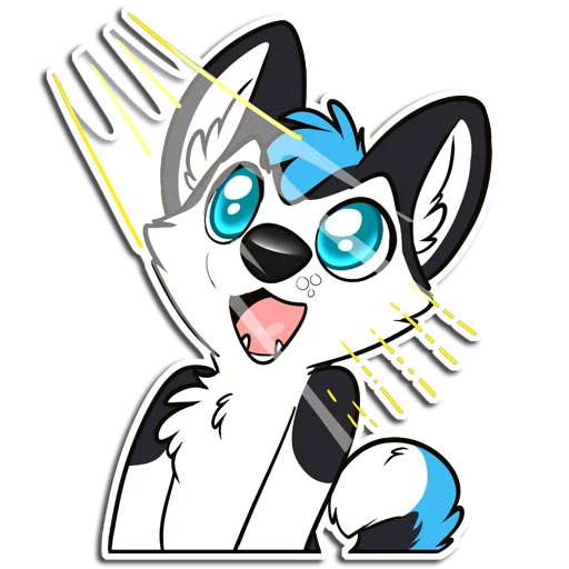 🙇 Стикер «ProHuskyCub» для Telegram
