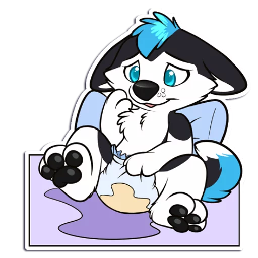 💦 Стикер «ProHuskyCub» для Telegram
