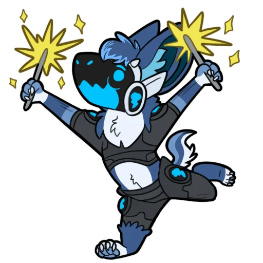 🔥 Стикер «Zephy The Protogen» для Telegram