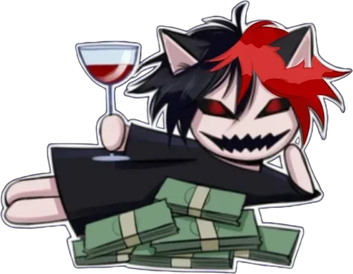🤑 Стикер «psycho cursed» для Telegram