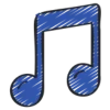 🎼 Эмодзи «Розовый шрифт и рисованные иконки» для Telegram
