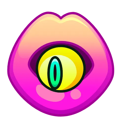 👄 Стикер «Psychopath Smiles» для Telegram