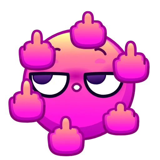 🖕 Стикер «Psychopath Smiles» для Telegram