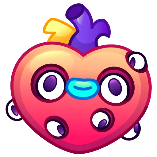 ❤️ Стикер «Psychopath Smiles» для Telegram