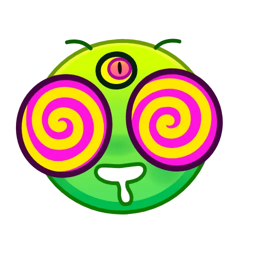 😵‍💫 Стикер «Psychopath Smiles» для Telegram