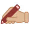 📝 Эмодзи «Тёмно-бордовые буквы» для Telegram