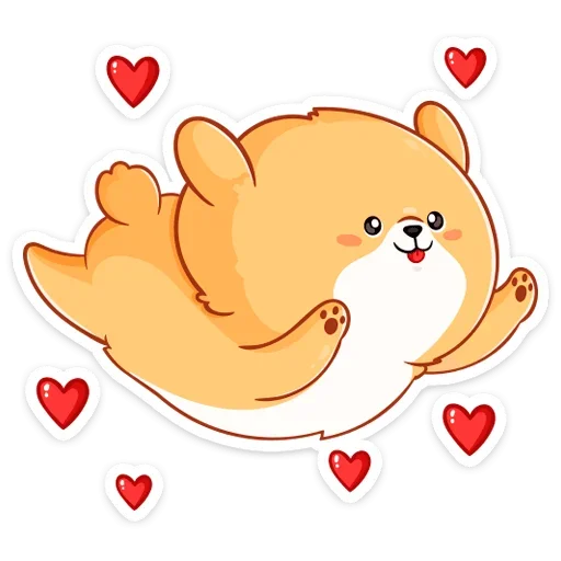 ❤️ Стикер «Рыжий пудинг» для Telegram