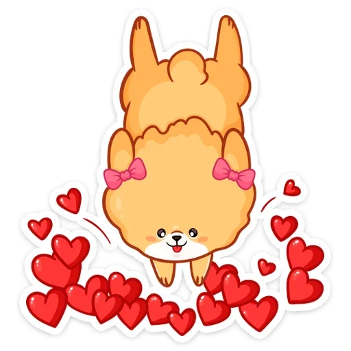 ❤️ Стикер «Рыжий пудинг» для Telegram