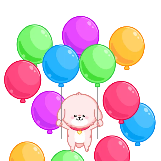 🎈 Эмодзи «Пёс Пудинг» для Telegram