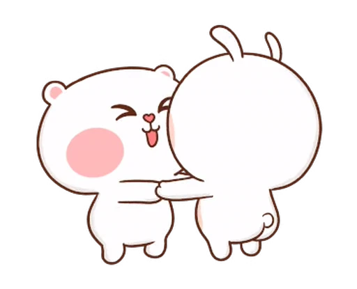 Стикерпак Puffy Bear &amp; Rabbit для Telegram — скачать