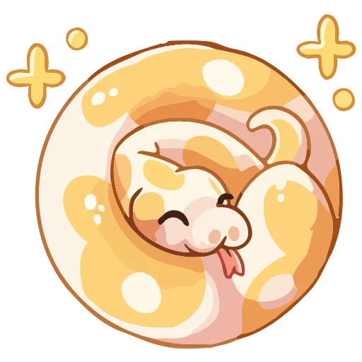 ☺️ Эмодзи «Питончик Пончик» для Telegram