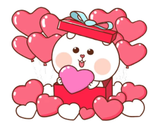 ❤️ Стикер «Puffy Rabbit» для Telegram