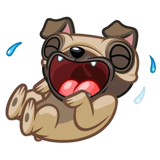 Стикерпак Fred the Pug для Telegram — скачать