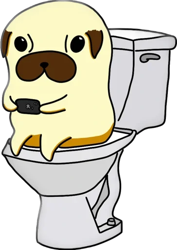 🚽 Стикер «Мопс Геннадий» для Telegram