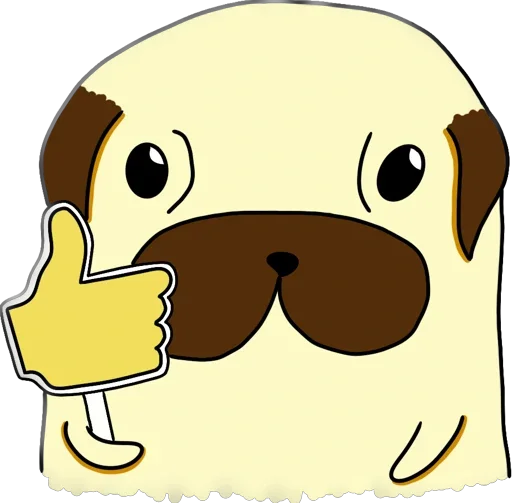 👍 Стикер «Мопс Геннадий» для Telegram