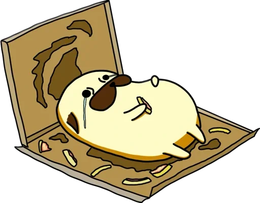 🍕 Стикер «Мопс Геннадий» для Telegram