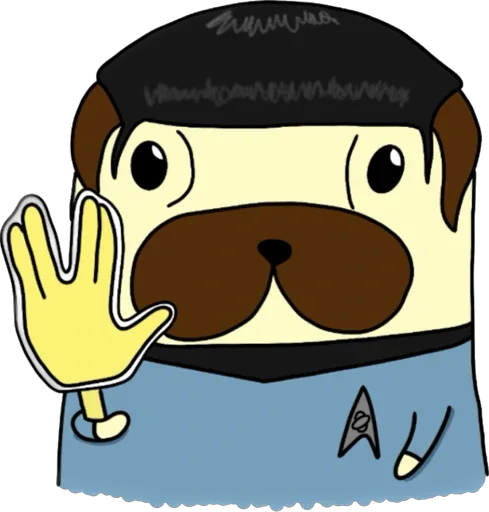 🖖 Стикер «Мопс Геннадий» для Telegram