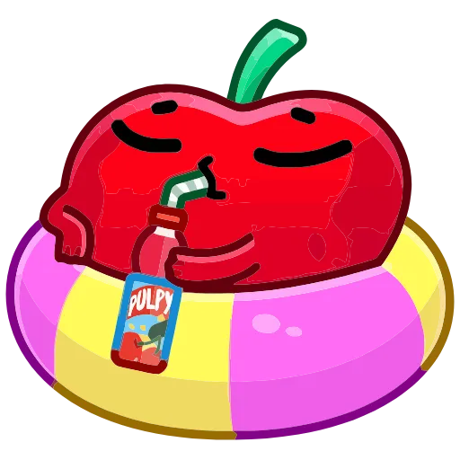🥤 Эмодзи «Вишнёвые оптимисты» для Telegram