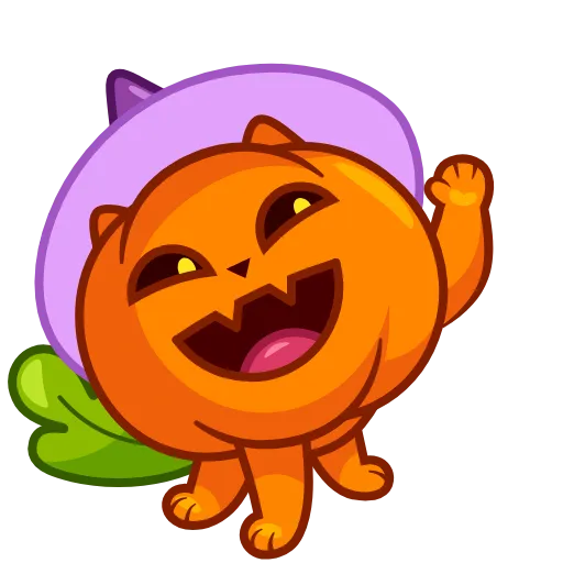👋 Стикер «Pumpkin Cat» для Telegram