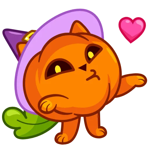 😘 Стикер «Pumpkin Cat» для Telegram