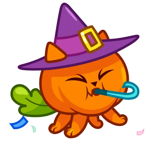 🥳 Стикер «Pumpkin Cat» для Telegram