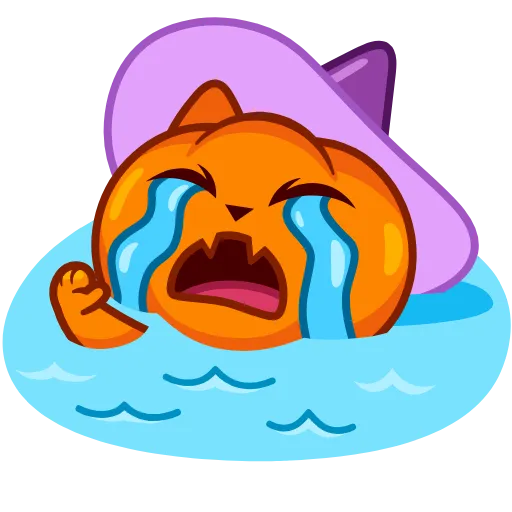 😭 Стикер «Pumpkin Cat» для Telegram